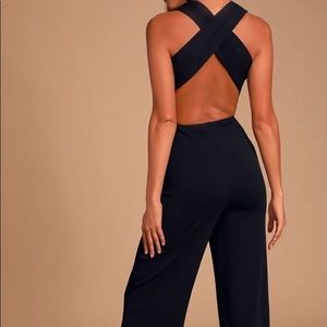 Lulus Thinking Out Loud Backless Jumpsuit